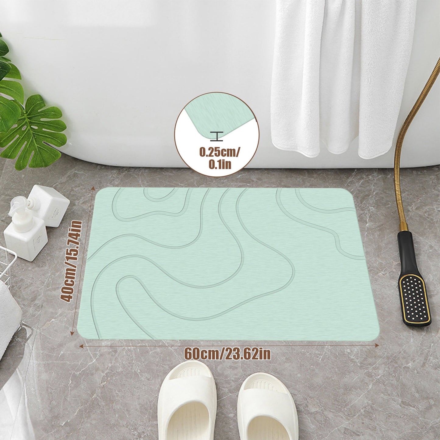 Ultra-Absorbent Stone Bath Mat