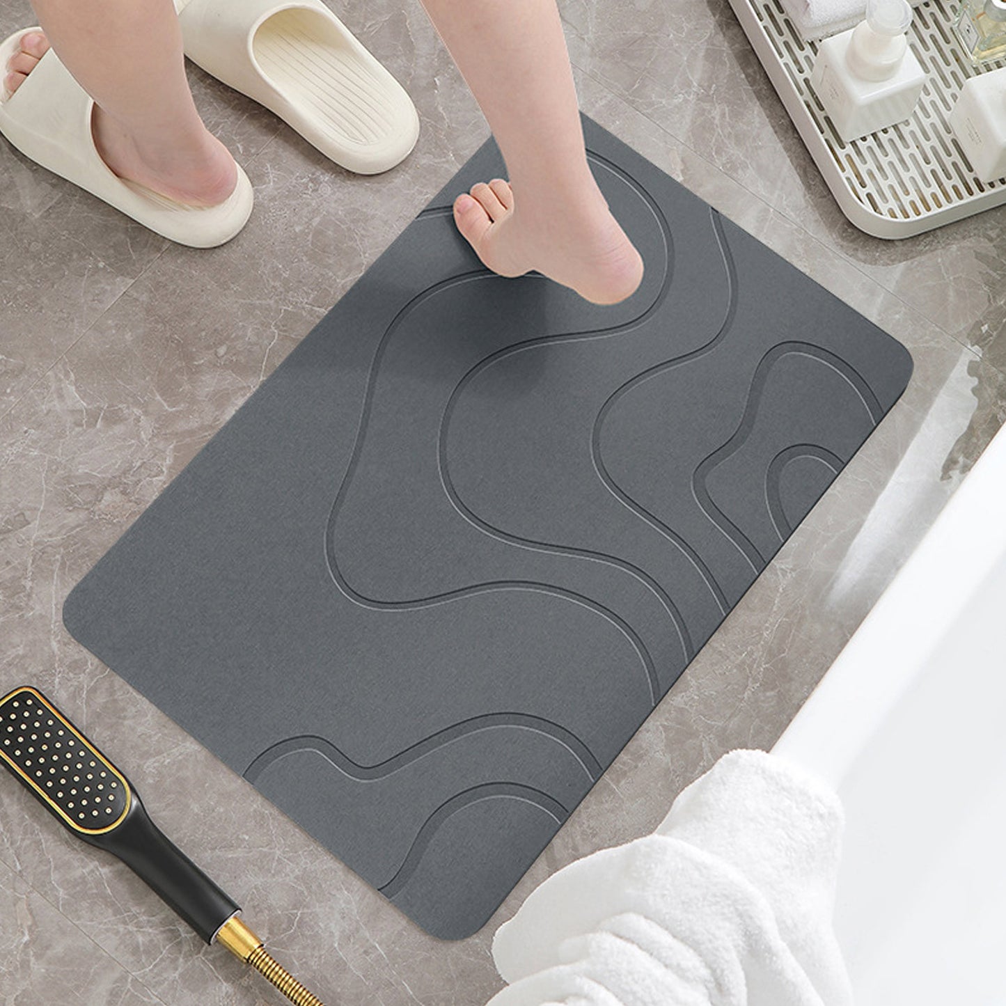 Ultra-Absorbent Stone Bath Mat