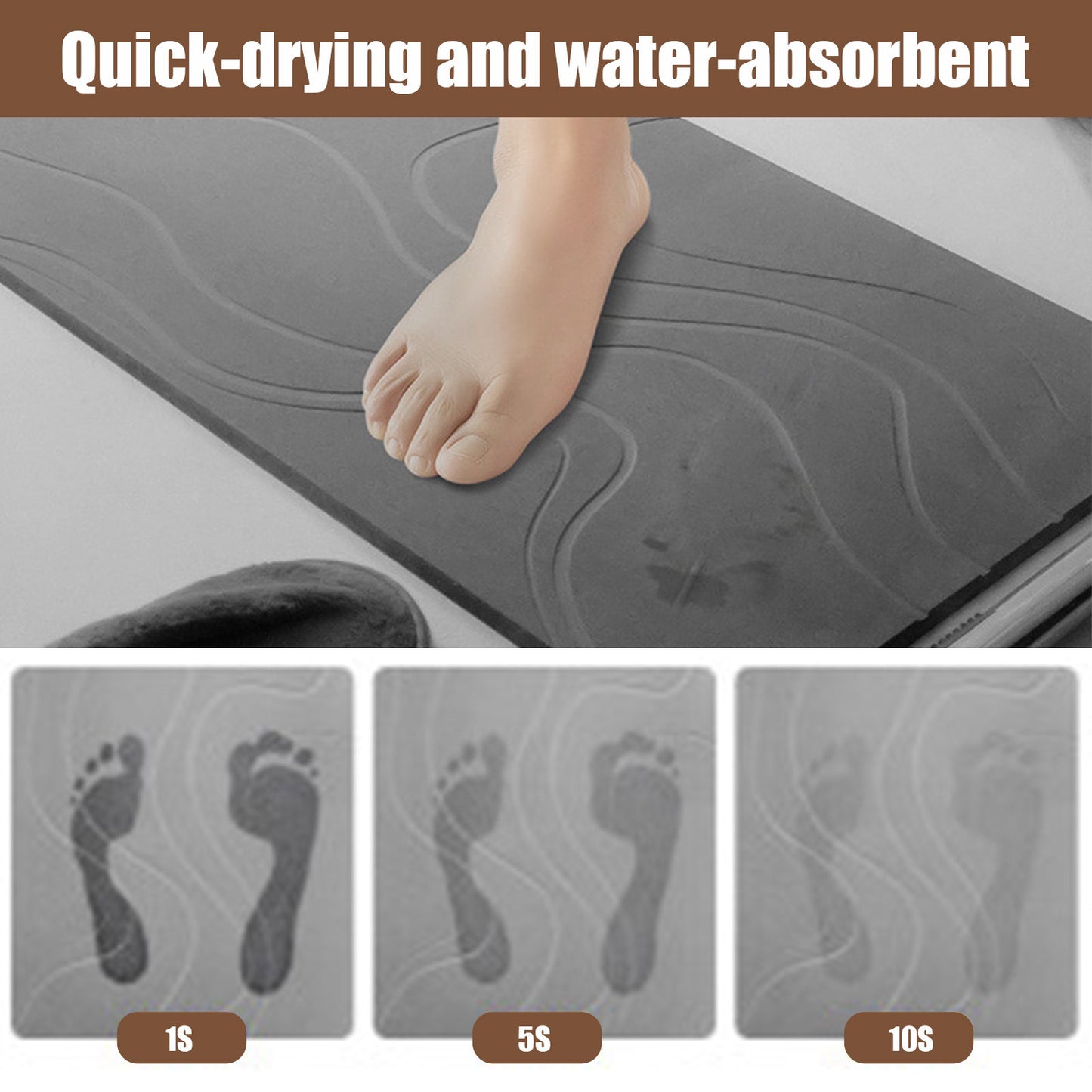 Ultra-Absorbent Stone Bath Mat